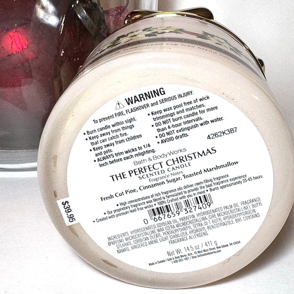 THE PERFECT CHRISTMAS 3 Wick Candle with BOW lid - Picture 4 of 4